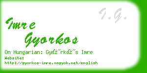 imre gyorkos business card